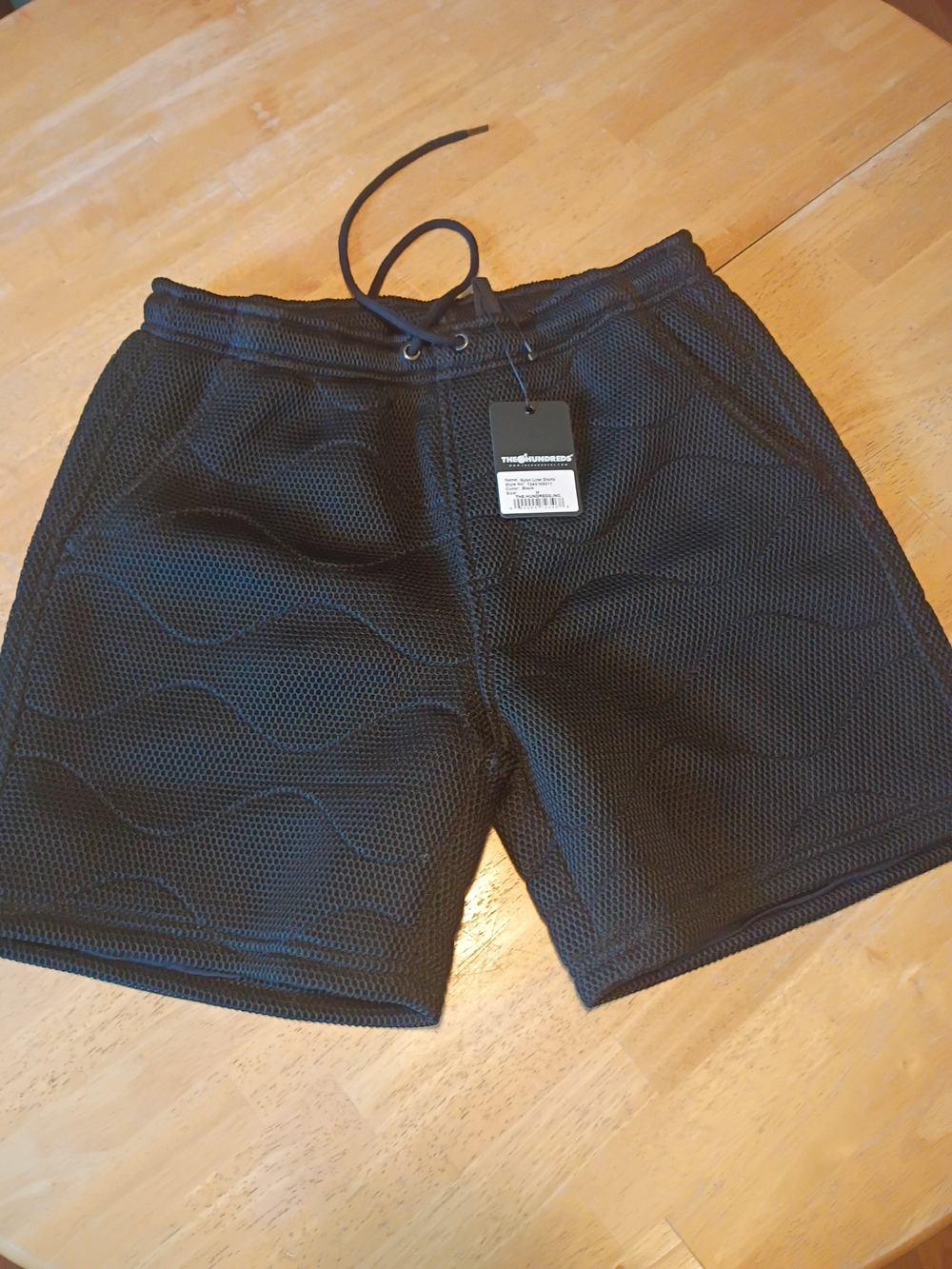 The Hundreds Black Mesh Athletic Shorts with Drawstring
